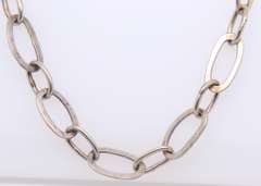 Sterling Silver Link Chain Long Necklace