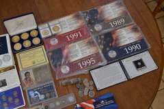 Lot Of Various Coins/Displays/Token/Medal Lot. Contains No Gold.