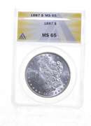 MS65 1887 Morgan Silver Dollar - Graded ANACS