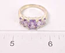 Purple Gemstone Ring in Sterling Silver