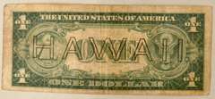 $ 1 1935 A Hawaii Emergency Overprint Silver Certificate
