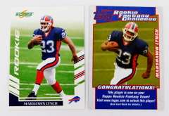 2 Marshawn Lynch 2007 Rookie Football Cards