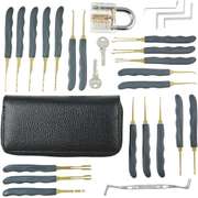 24pcs Single Hook Lock Pick Set w/ 1Pc Transparent Lock