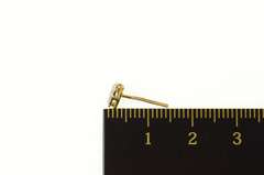 10K Yellow Gold Pave Diamond Heart Love Symbol Stud Single Earring