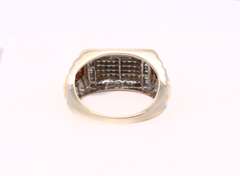 mens 14k white and yellow gold diamond ring