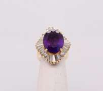Fabulous Amethyst and Diamond Vintage Ring