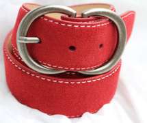 Classy Fine Quality Suede Belt, Made In Italy