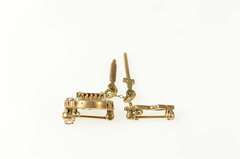 10K Yellow Gold Lambda Chi Alpha Seed Pearl Ruby Lapel Pin/Brooch