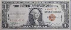 Series 1935A $1 Silver Certificate, World War II Hawaii Emergency Issue Note, Circulated.