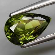 Rich 1.47ct natural olive green Tourmaline pear
