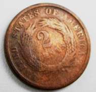 1866 U.S. 2 Cent Coin
