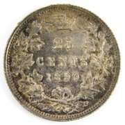 Rare 1899 25 Cent Canada Silver Coin