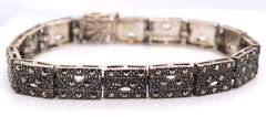 Vintage Set of Marcasite Necklace, Bracelet & Earrings