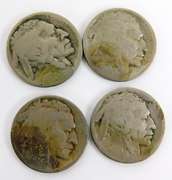 4 U.S. Buffalo Nickels