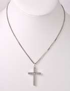 Cross Pendant Necklace in Sterling Silver