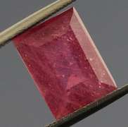 Blood red 4.04ct elongated princess cut Ruby