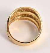 Attractive Three in One Gold Ring