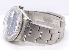 Rolex Oyster Perpetual Date Watch with Blue Dial