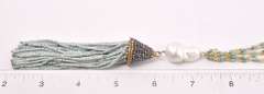 Brilliant Extra Long Turquoise, Pearls, Malachite and Quartz Crystal Ladies Necklace