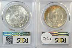 Blazing PCGS MS64 graded 1885-O & 1887 Morgan Silver Dollars