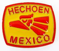 Hecho En Mexico Large Enameled Belt Buckle