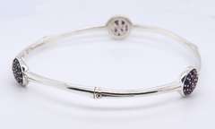 John Hardy Bamboo Collection Three Station Amethyst Bracelet