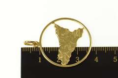 18K Yellow Gold Sicily Mediterranean Island Travel Charm/Pendant