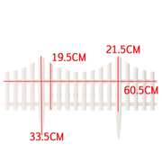12 White Flexible Plastic Garden Picket Fence