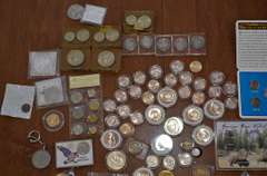 Lot Of Various Coins/Displays/Token/Medal Lot. Contains No Gold.