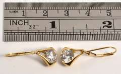 Pretty 14k Dangling CZ Earrings