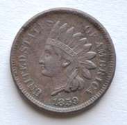 1859 First Year Indian Cent