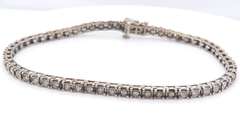 Elegant White Gold Illusion Set Diamond Tennis Bracelet