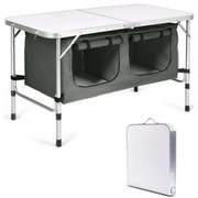Aluminum Folding Camping Table Under Storage