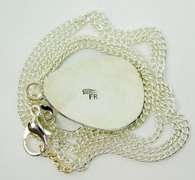 Signed Navajo Sterling Turquoise Bear Claw Necklace