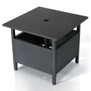 Patio Side Table with Umbrella Hole