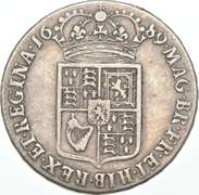 1689 Great Britain 1/2 Crown - William & Mary