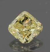 Rare .34ct cushion cut yellow Diamond