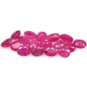Vivid 6.67ct reddish pink Ruby set from Madagascar