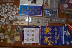 Lot Of Various Coins/Displays/Token/Medal Lot. Contains No Gold.