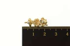 Gold Plated 3D Bongo Seated Drum Player Musician Charm/Pendant