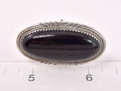 Large Black Onyx Ring in Sterling Silver