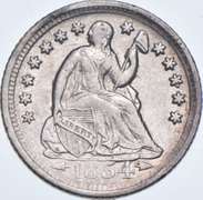 1854-O Seated Liberty Half Dime