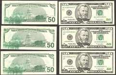 $50 1996 FRN Solven Smears 3 Consecutive Gem Uncirculated