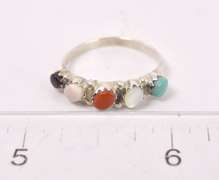 Multi Gemstone Ring in Sterling Silver