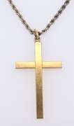 Vinateg Sterling Silver Cross Pendant on Chain Necklace