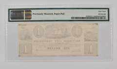 1837 $1 Baltimore, MD City Cert. Mayor & City Council Proof PMG 63