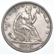 1858 Seated Liberty Half Dollar