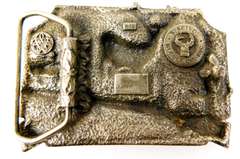 1982 Siskiyou Stags & Guns Belt Buckle