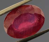 Rich blood red 5.01ct oval cut Ruby