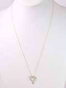 Delicate Diamond Heart Necklace in 14K Yellow Gold